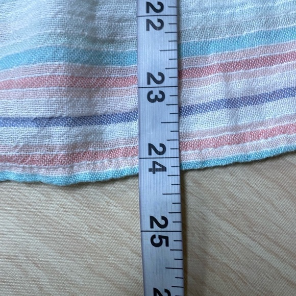 INC International Concepts Gauzy Pastel Striped Off Shoulder Top Size L NWT - Picture 5 of 5